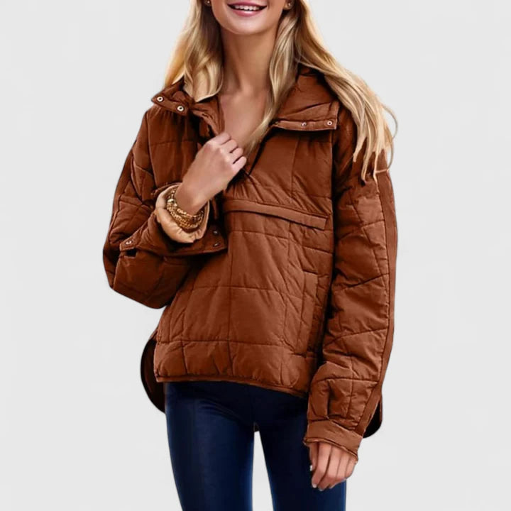 Olivia | Oversized Hooded Pullover Jacket
